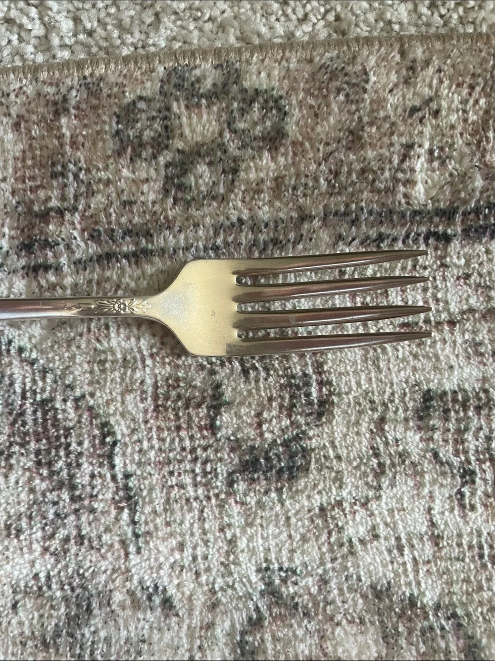 Classic Sterling Silver Ornate Dinner Fork - Silver